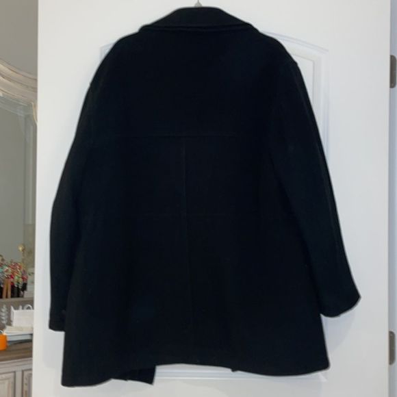 Ralph Lauren Cashmere Blend Black Wool Coat Jacket Size 40R Regular 40 - Picture 7 of 7